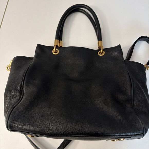 Marc Jacobs Burgundy Pebble Leather Too Hot To Handle Classic Lined Satchel Bag - Picture 4 of 16